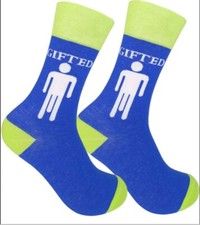 Funatic Novelty Socks "GIFTED" Men's Socks Funny Gift