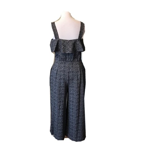 Apt 9 Jumpsuit Sz XL Outfit Sleeveless Cropped Capri Stretch Comfort Ruffle New - Picture 4 of 6