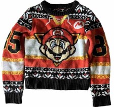 KIDS SIZE 6-NINTENDO-SUPER MARIO-KNIT SWEATER