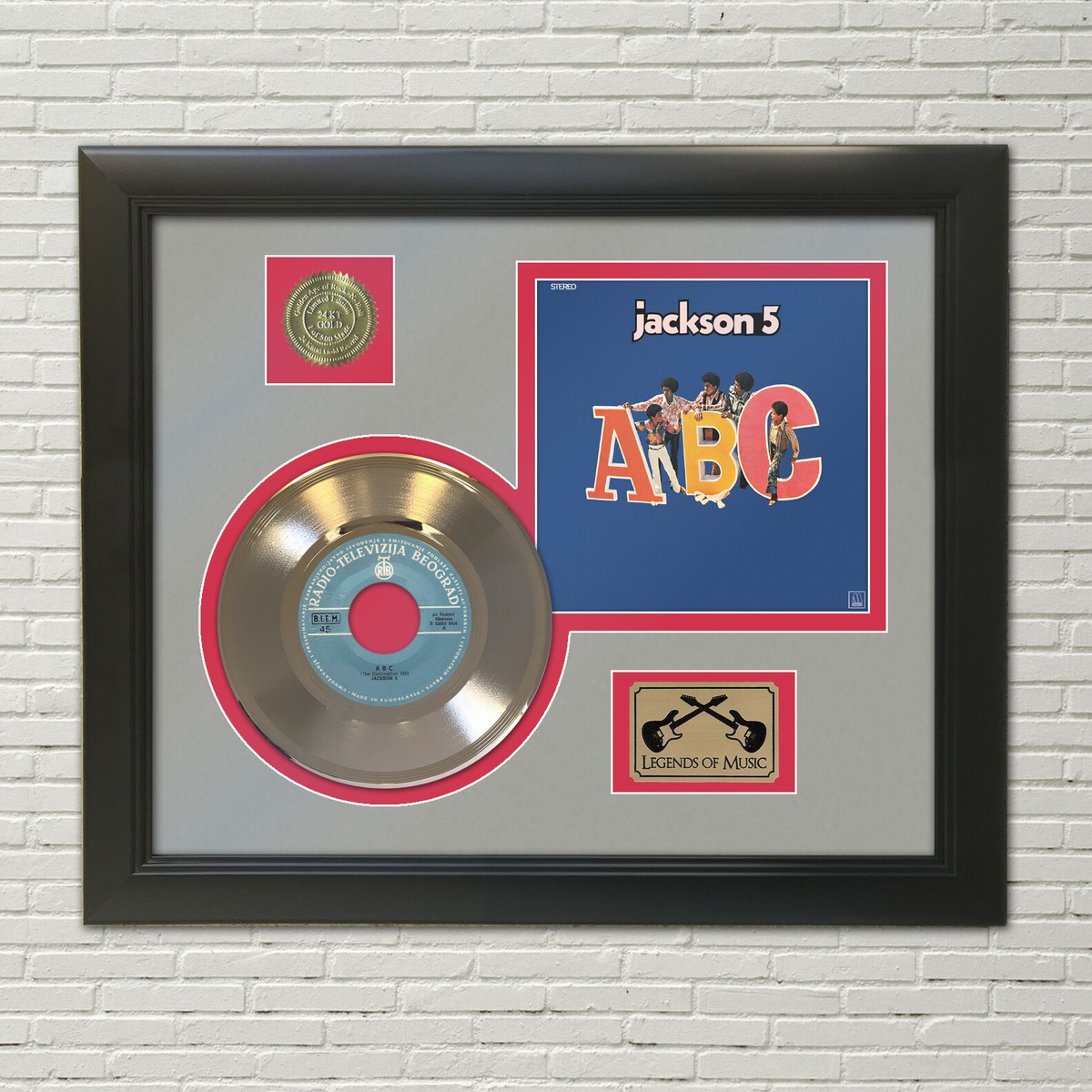 Jackson 5 ABC Framed Picture Sleeve Gold 45 Record Display M4 | eBay