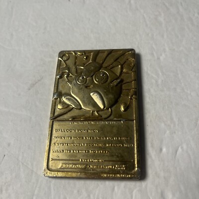 Vintage 1999 Pokemon 23k Gold Plated Trading Card Jigglypuff Burger King