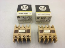 ALLEN BRADLEY 195-FA04 TYPE F SERIES A ADD-ON 4 NC CONTACT BLOCK (LOT OF 2) NIB