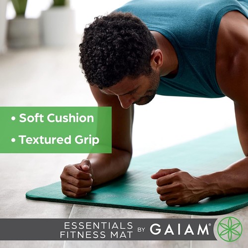 Gaiam Essentials Estera de Yoga Gruesa Estera de Fitness y Ejercicio con Estera de Yoga Fácil de Ajustar - Imagen 4 de 6