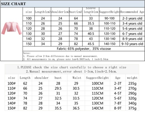 Christmas Party Kids Dress Formal Flower Girls Wedding Bolero Jacket Shrug Coat - Afbeelding 2 van 34