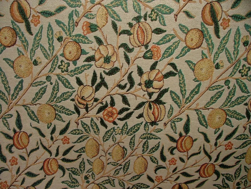 Tissu Tapisserie William Morris Grenade Naturelle Rideau Rembourrage Coussin - Photo 1/4