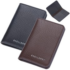 RFID Men's Leather Slim Bifold Wallet Minimalist Front Pocket Credit Card Holder