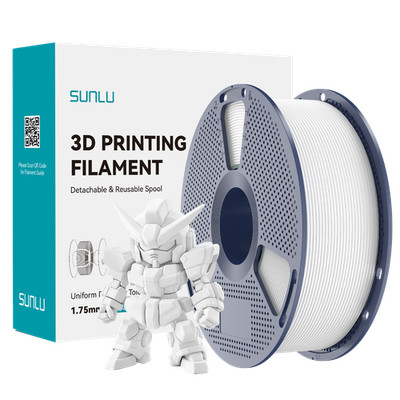 SUNLU PLA PLUS 2.0 Filament 1,75mm Updated PLA+ 1KG Für 3D-Drucker Weiß