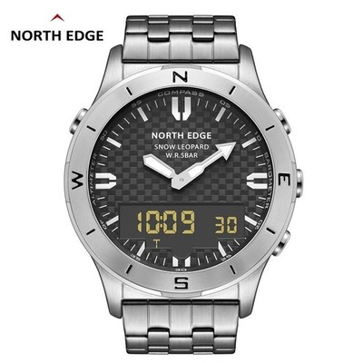 NORTH EDGE Herren Sport Digitaluhr Wasserdicht 50M Höhenmesser Barometer
