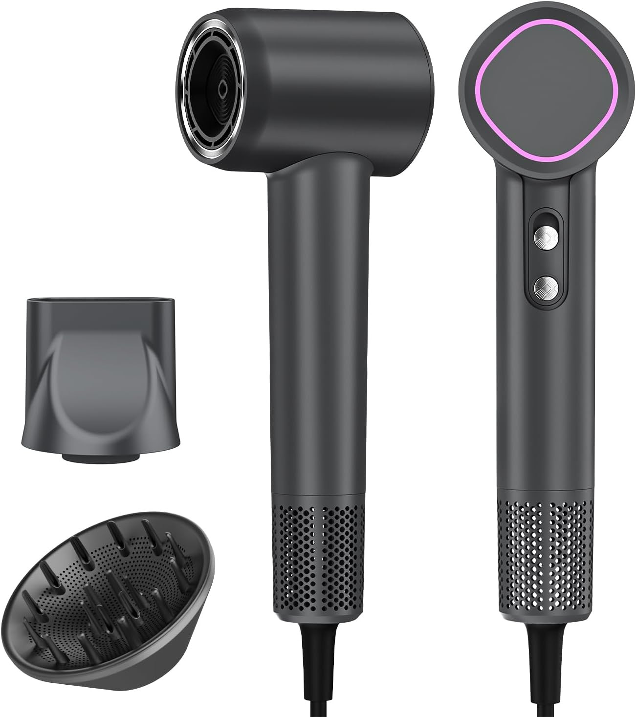 Phon Capelli Ionico 500M Ioni Con Diffusore, Asciugacapelli Da Viaggio 160.000 R