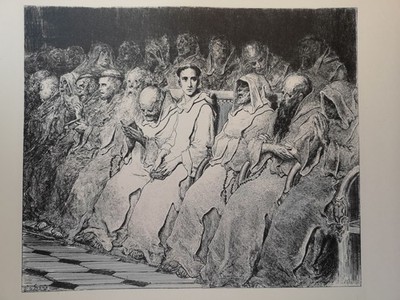Druck v. 1926: Gustave Doré, La Néophyte (c. 1860). Courboin (exc.):