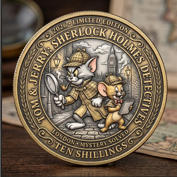 Tom and Jerry Sherlock Holmes 2026 Edition  Commemorative Coin P237