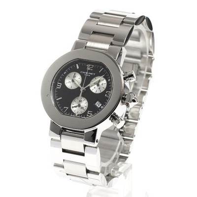 Chaumet Style dandy Chronograph Date Black / Silver Dial Quartz
