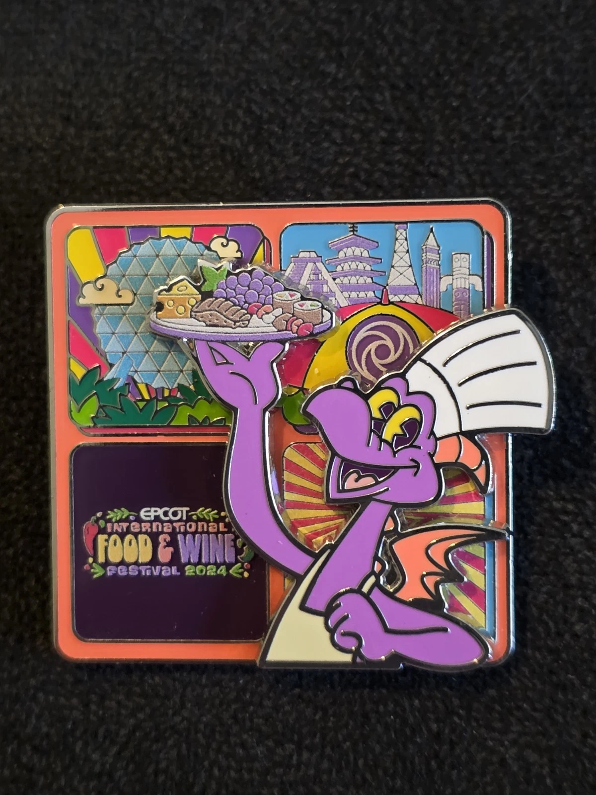 2024 Disney Epcot International Food And Wine Festival Chef Figment LR Pin (21)