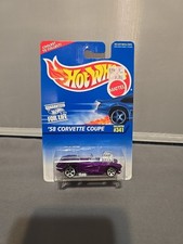 1996 Hot Wheels Die Cast Car Purple '58 Corvette Coupe #341 - #2015
