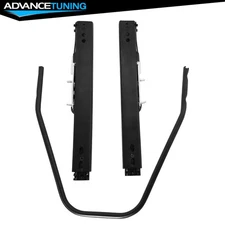 Universal 14 Inch Lock Racing Seat Adjustable Dual Slider Steel Rail Track