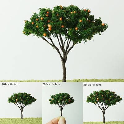 Nagelneue Modellbäume O Scale Szenenlayout 4 cm hoch orange Obstbaum Modell