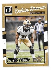 2016 DONRUSS NFL FOOTBALL #195 DELVIN BREAUX BLUE PRESS PROOF PARALLEL,SAINTS