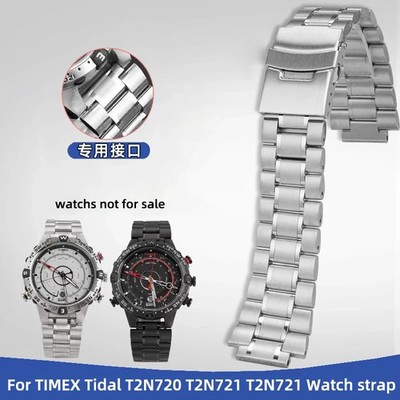 24mm Stainless Steel Watch Strap For Timex T2N720 T2N721 TW2R55500 Men's Links