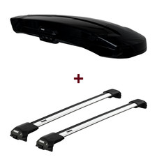 Dachbox Thule Vector Alpine + Dachträger Thule für Saab 9/5 Kombi YS3E