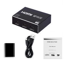 1X3 HDMI Splitter 1 in 3 out HD 2160P 4K 2K 30Hz 4 Port Box Hub Adapater DC 5V