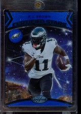 2024 Panini Certified AJ Brown Blue Mirror Certified Stars /75, Eagles