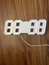 3D LED Clock Digital Wall Desk Alarm 9.7" Brightness Adjustable Gift Present