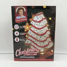 Little Debbie Christmas Tree Cake Ceramic LED Christmas Decor 12” Brand New!