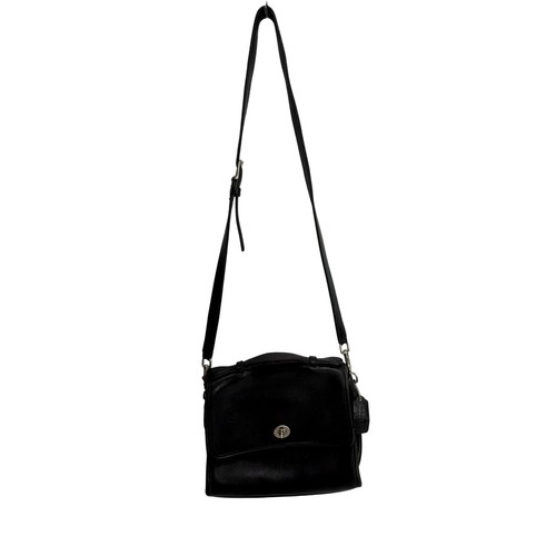 Vintage Coach Station Bag 9870 Black Leather Crossbody Satchel Made USA by Coach, $120 - Photo 2