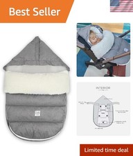 Cozy Water Repellent Stroller Footmuff for Newborns | Soft Micro-Fleece Lining