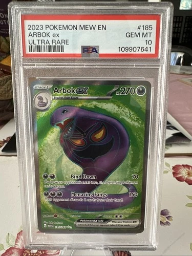 PSA 10 Arbok Ex #185/165 reverse HOLO Scarlet & Violet 151 MEW EN English