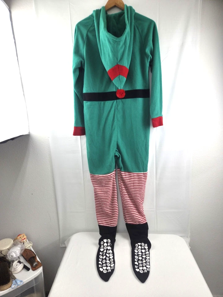 Joe Boxer Цельный Полиэстер Флис Эльф PJ с Без Скольжения Ног с Капюшоном Размер M - Изображение 3 из 4