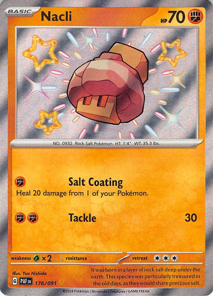 Nacli 176/091 Shiny Rare Paldean Fates Pokemon Near Mint