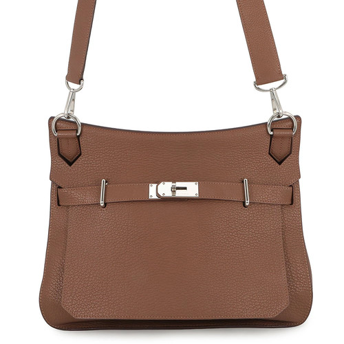 Hermes Jypsiere 31 Brûlé Silver Hardware Clemence Shoulder Bag 2014 #TZB345