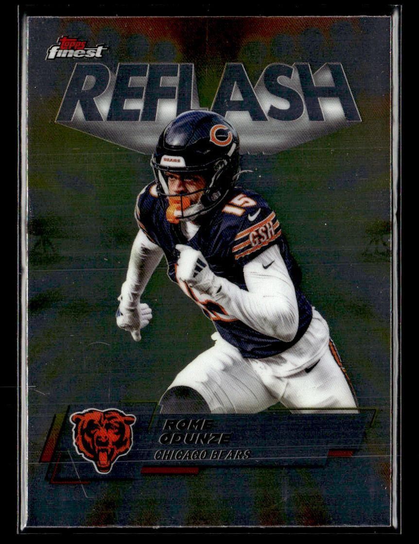2025 Finest #RF-12 Rome Odunze Reflash Card Chicago Bears