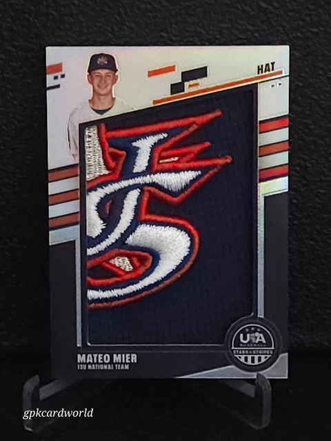 2026 Panini Stars and Stripes Mateo Mier Jumbo Hat Relic 1/6 Team USA