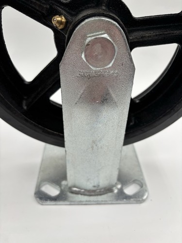 Global Industrial™ Schwerlast starre Plattenrolle 8" Form-auf Gummiräder 2 Stck. - Bild 2 von 3