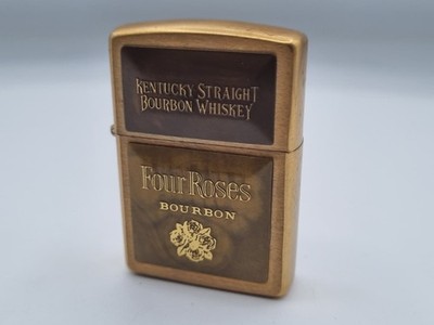  Zippo Four Roses Bourbon Brass 1995 Lighter Vintage Lighter UNFIRED