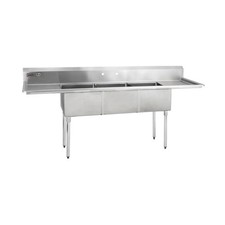 KINTERA KES3C1515-215 Three-Compartment Economy Sink 75 Stainless Steel