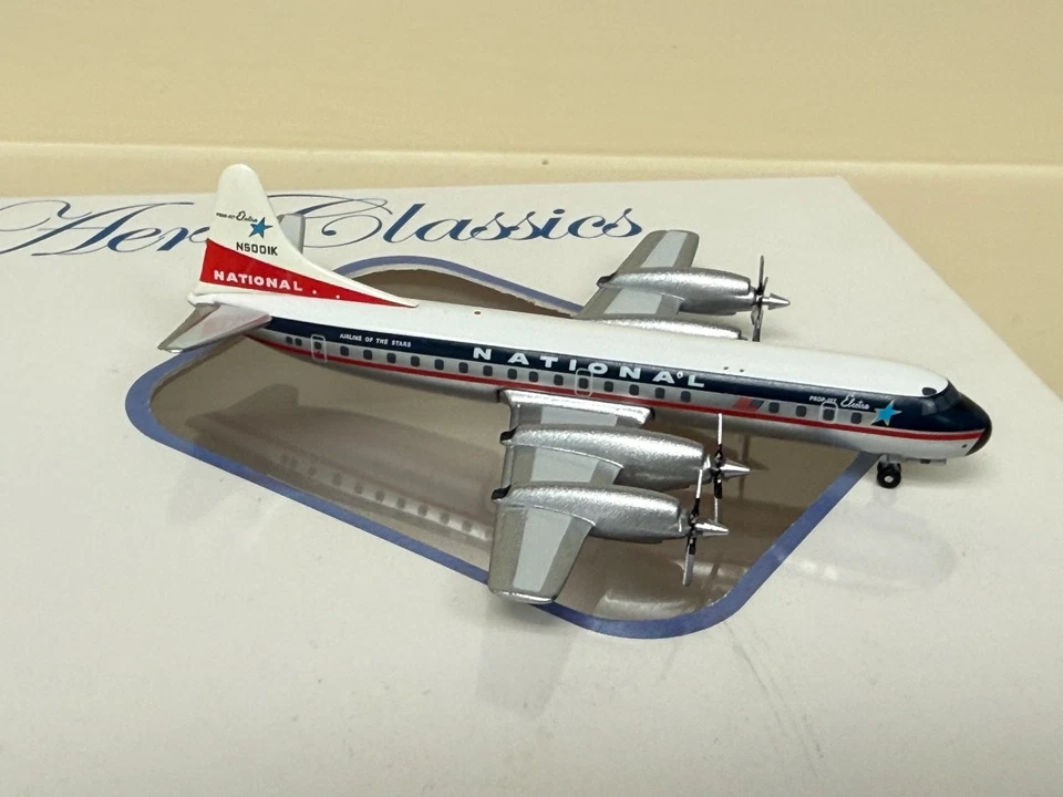 Aeroclassics 1/400 scale National Airlines L-188 Electra-MIB with Boarding Stair - Image 2 of 4