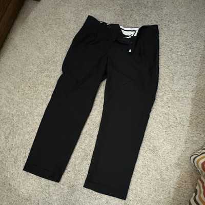 Michael Brandon Men's Black Polyester Dress Pants Size 36x30 Solid Regular