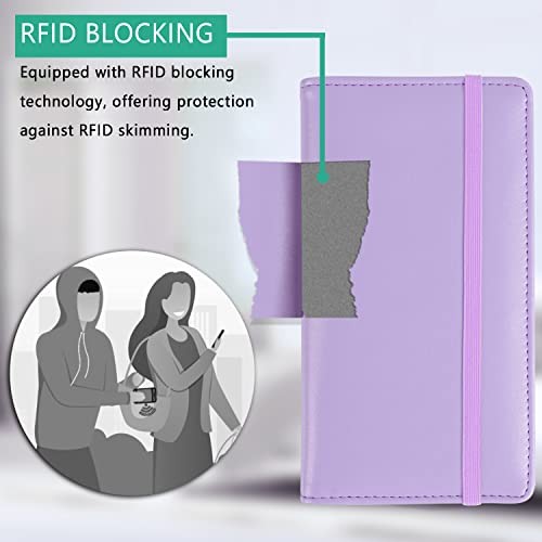 как выглядит PU Leather Checkbook Cover for Register Duplicate Checks, Purple Simple Style фото