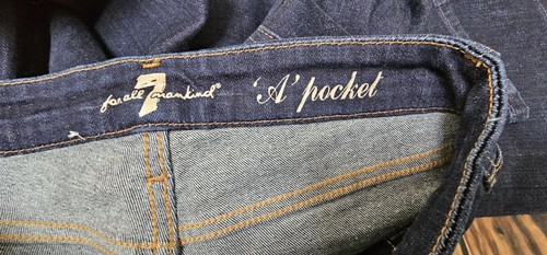 7 for All Mankind Women's A Pocket Jeans Size 24x33 Bootcut Low Rise - Picture 10 of 14