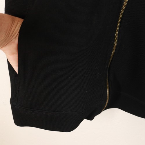 Lauren Ralph Sweater Jacket Women 3X Plus Black Heavy Cotton Full Zip Gold Tone - Picture 5 of 13