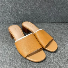 COLE HAAN Calli Single Band Sandal Women's Size US 7 B Pecan Leather