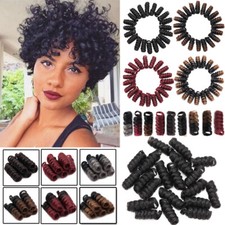 Short Jamaican Bounce Afro Crochet Braiding Hair Extension Spring Twist Curly W3