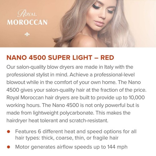 Secador de pelo 2000W Nano 4500 negro - Imagen 3 de 9