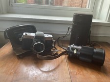 KOWA H Camera 47mm 1:2.8 and Vivitar Lens 200mm w. E. Leitz Case UNTESTED