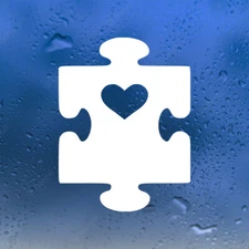 Autism Awareness & Support Vinyl Sticker | Puzzle Heart Autistic | Die Cut Decal