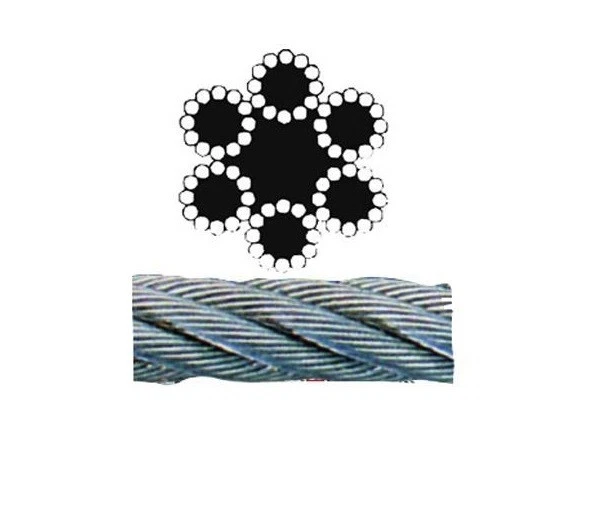 Fune Cavo Corda Acciaio Zincato 72 Fili Diametro 2,3,4,5,6,8mm 10/25mt - Immagine 2 di 4