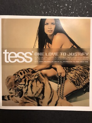 TESS    -  One Love To Justify ,  CD  2006 ,Pop, Electronic, Trance Sweden, RARE